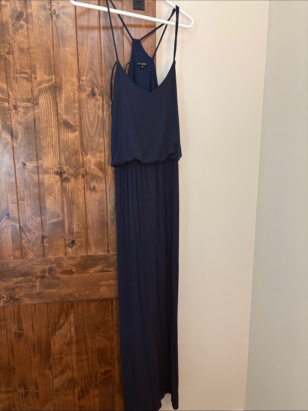 Papermoon Navy Maxi Dress with Spaghetti Straps